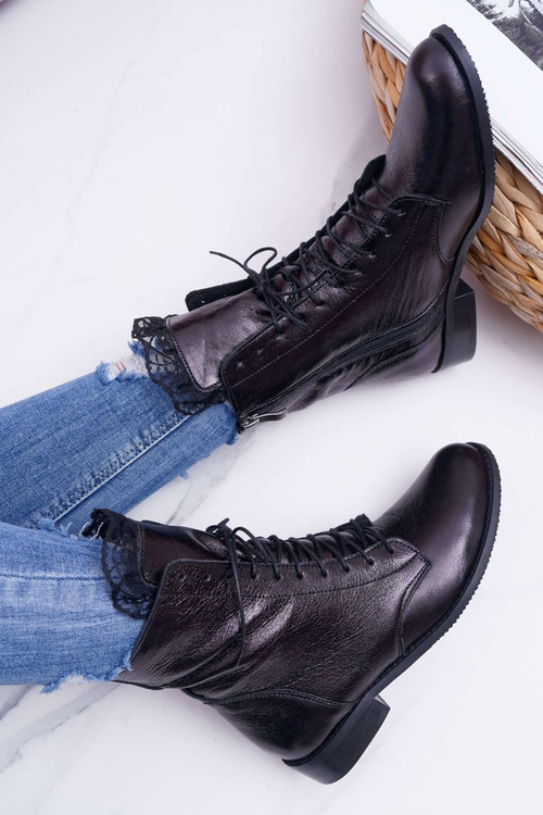 Жіночі черевики натуральна шкіра Nicole Black 2193