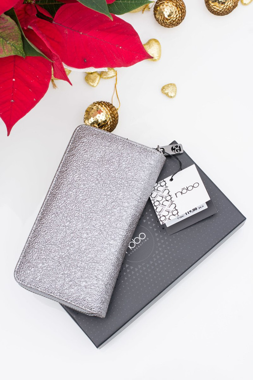 Стильний жіночий сріблясто-сірий гаманець Nobo