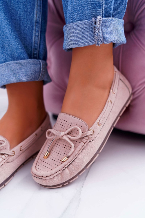 Жіночі замшеві мокасини бежеві Grella