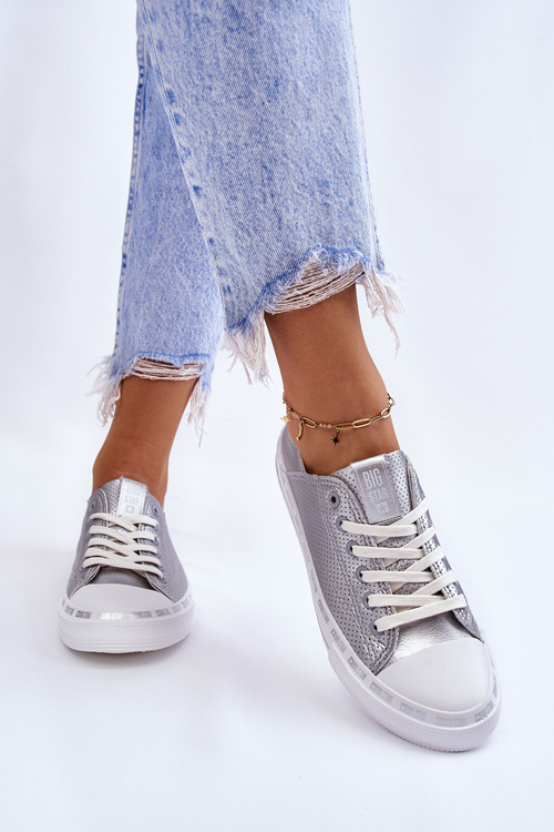 Жіночі шкіряні низькі кросівки Big Star LL274016 Silver