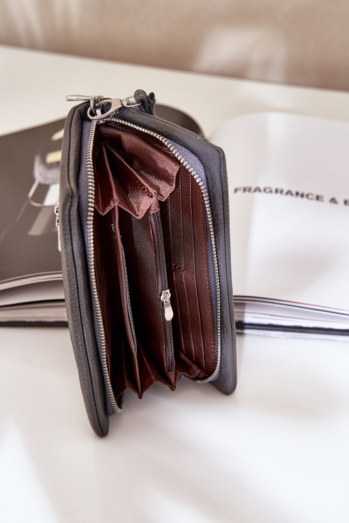 Гаманець Жіночий З Тисненням Еко Шкіра Сірий Martiel