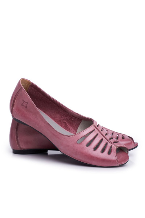 Жіночі балетки Maciejka Leather Pink 03497-15