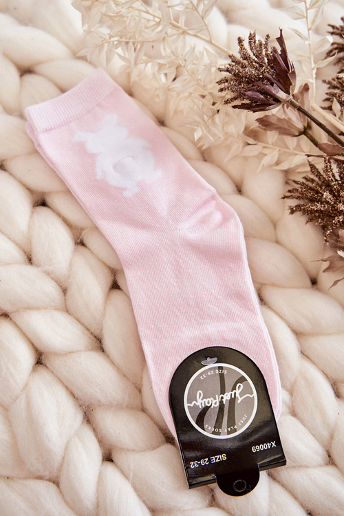 Шкарпетки молодіжні бавовняні Білий Кролик Рожевий