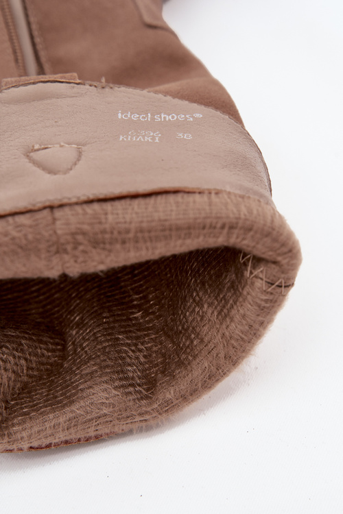 Шкіряні Замшеві Ковбойські Боти Жіночі Теплі Хакі Urselle