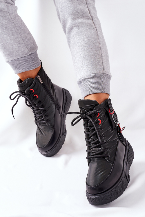 Жіночі зимові черевики Black Cascia