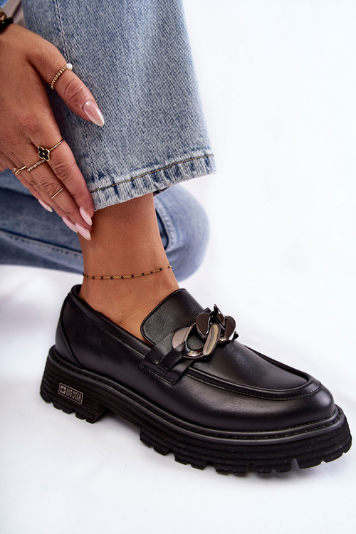 Жіночі шкіряні туфлі Big Star KK274498 Чорні