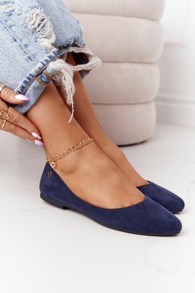 Замшеві балетки Sergio Leone BL622 Темно-сині