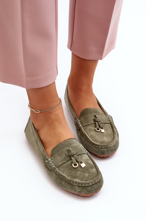 Жіночі замшеві класичні мокасини Green Ontala