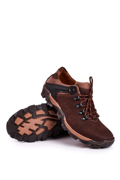Чоловіче шкіряне трекінгове взуття BEDNAREK Коричневий