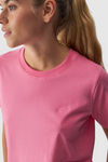 Гладка жіноча звичайна футболка 4F рожева 4FWAW24TTSHF1650-54S