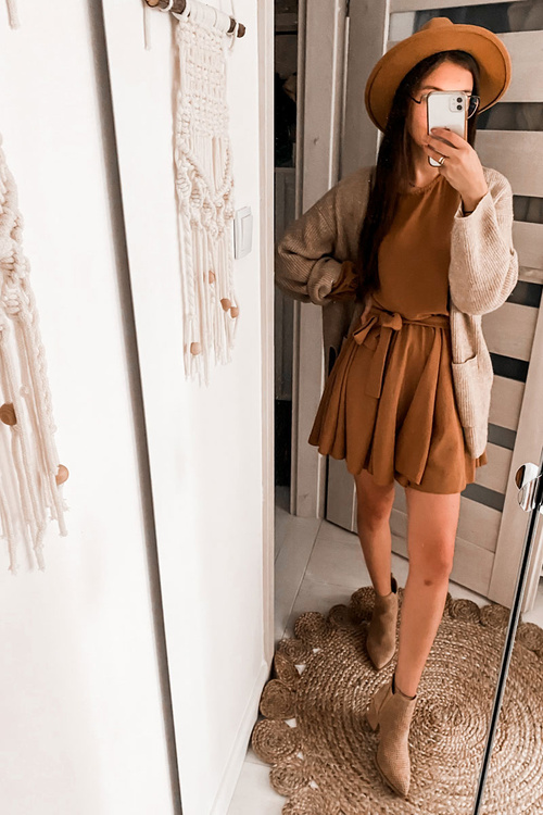 Замшеві ажурні ковбойські чоботи темно-бежеві Helloni