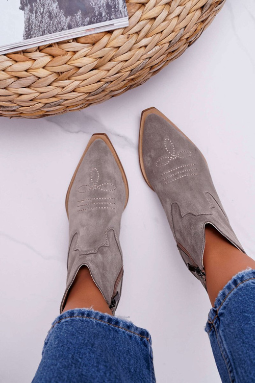 Жіночі шкіряні ковбойські чоботи Cappucino Batty