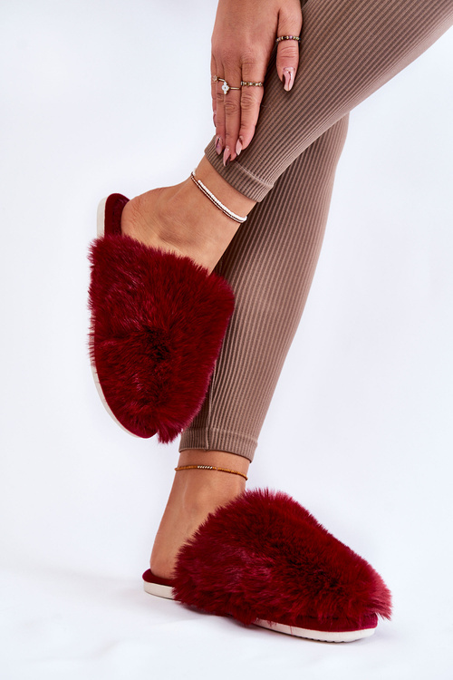 Жіночі хутряні тапочки Maroon Sheryl