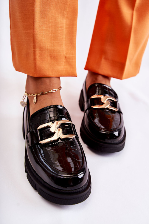 Модні шкіряні лофери Black Loveliness