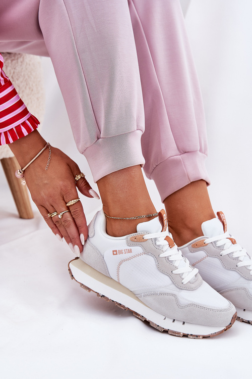 Замшеве Легке Спортивне Взуття Для Жінок Big Star RR274235 HI-POLY SYSTEM Бежеві
