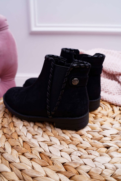 Молодіжні черевики чорні на плоскій підошві Sicarro