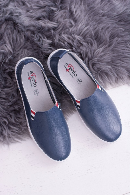 Жіночі темно-сині шкіряні тенісні туфлі Bellara