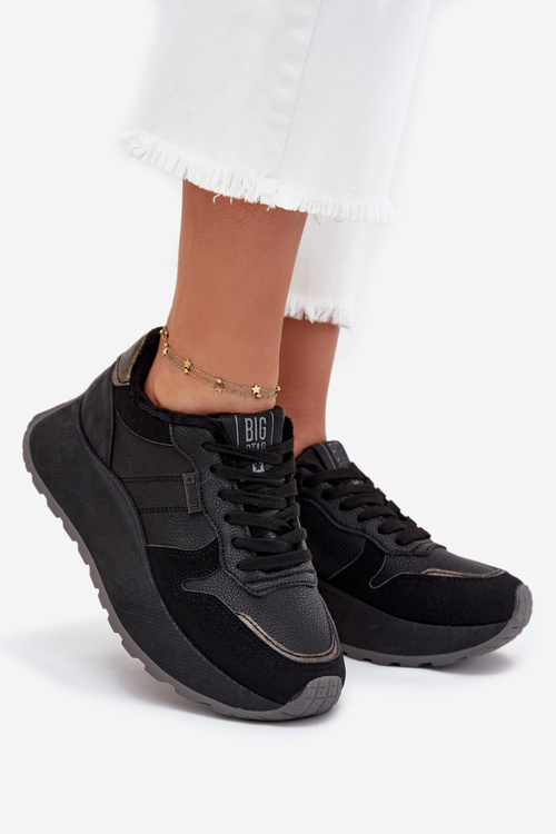 Утеплені Жіночі Кросівки На Платформі Big Star SS274007 HI-POLY SYSTEM Чорні