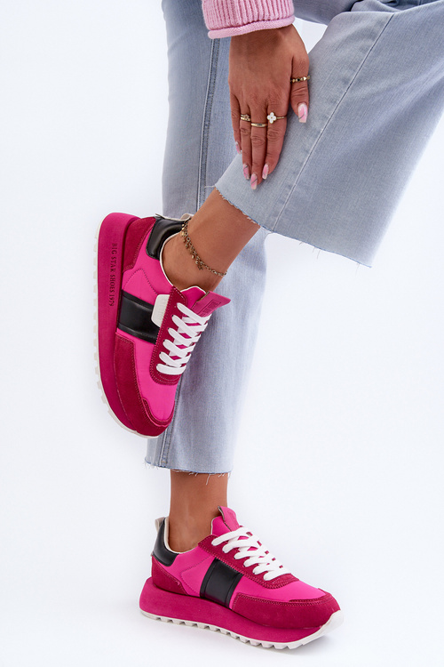 Жіночі кросівки на платформі Big Star NN274500 Memory Foam System Fuchsia