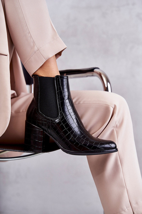 Зміїні шкіряні черевики La.Fi 260038B-XC Чорні