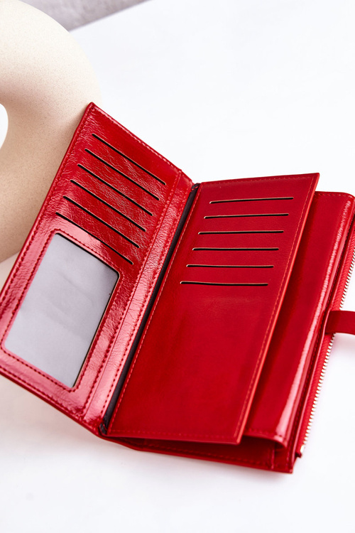 Великий шкіряний гаманець з магнітом Red Nereva