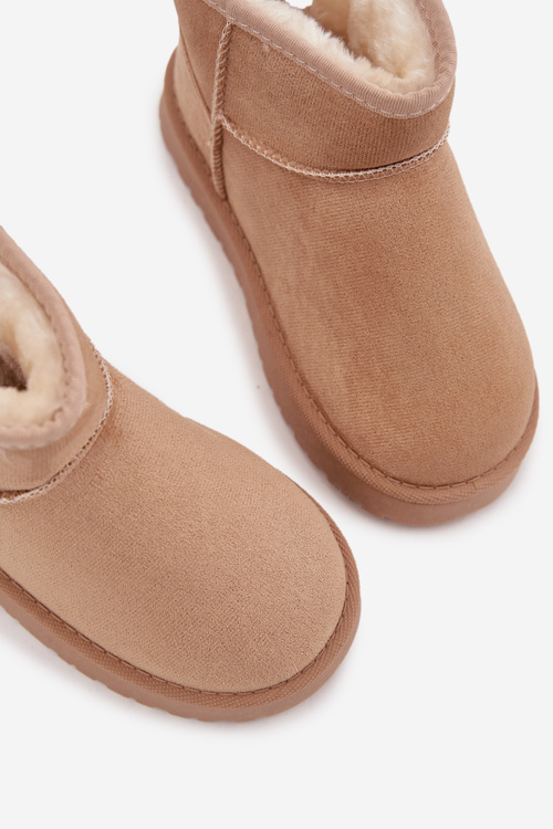 Дитячі молодіжні зимові черевики з хутром Бежеві Mireya