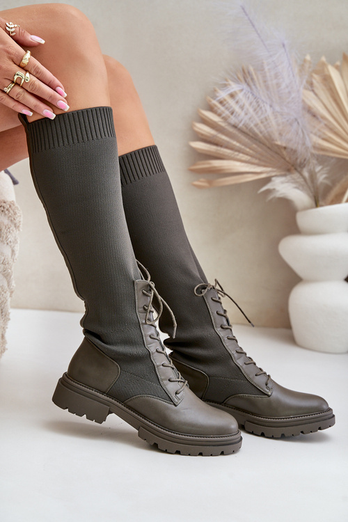 Слипони з носком Темно-зелений Іран