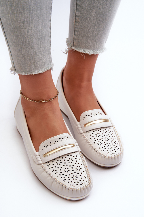 Жіночі лофери з вигадливим дизайном з екошкіри Off-White Nassnema