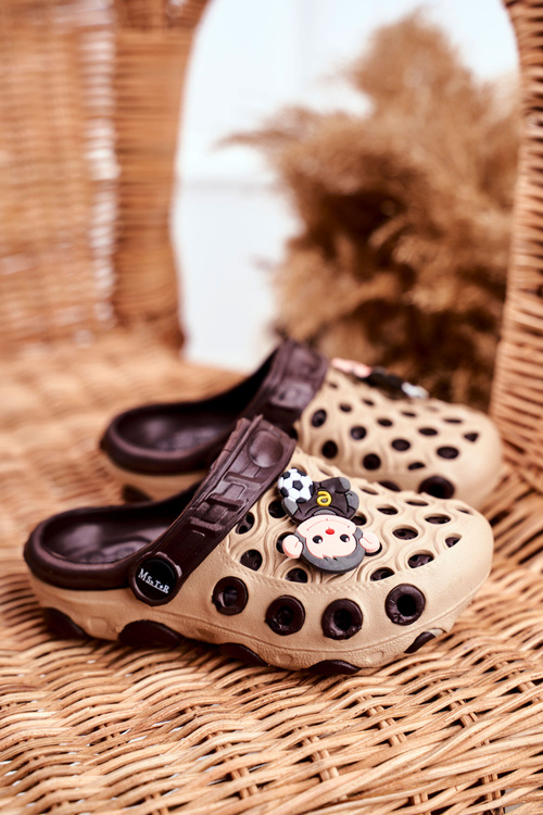 Дитяче взуття Foam Slides Brown Monkey Footballer