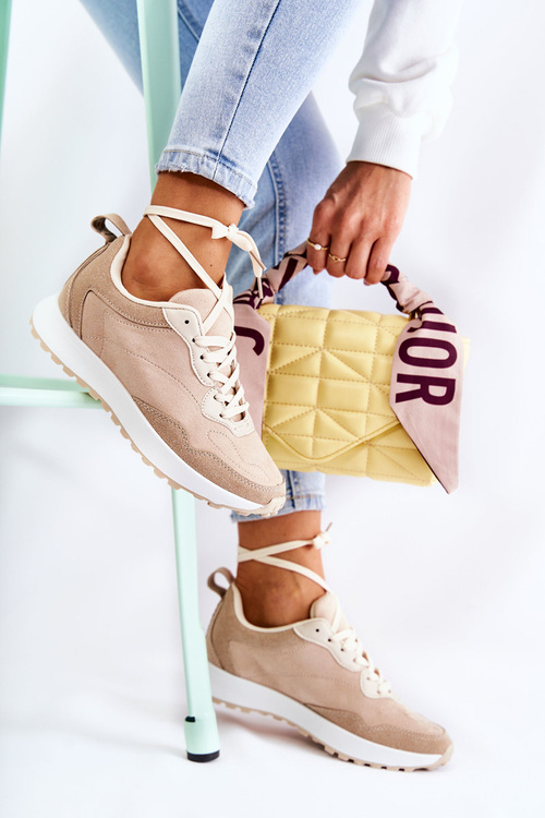 Жіноче замшеве спортивне взуття бежеві Nayla