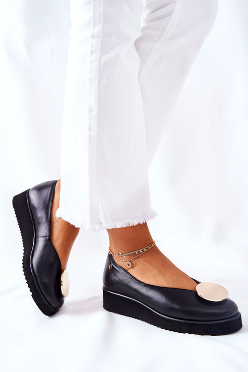 Туфлі на платформі Балетки Maciejka Чорні 5315B-01