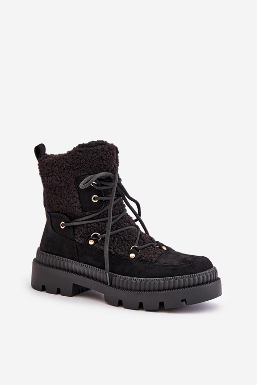 Чоботи з овчиною типу Black Merilana