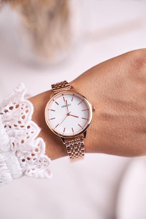 Жіночий годинник браслет Ernest Rose Gold Classic