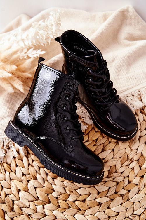 Чоботи дитячі утеплені Shiny Black Gessa