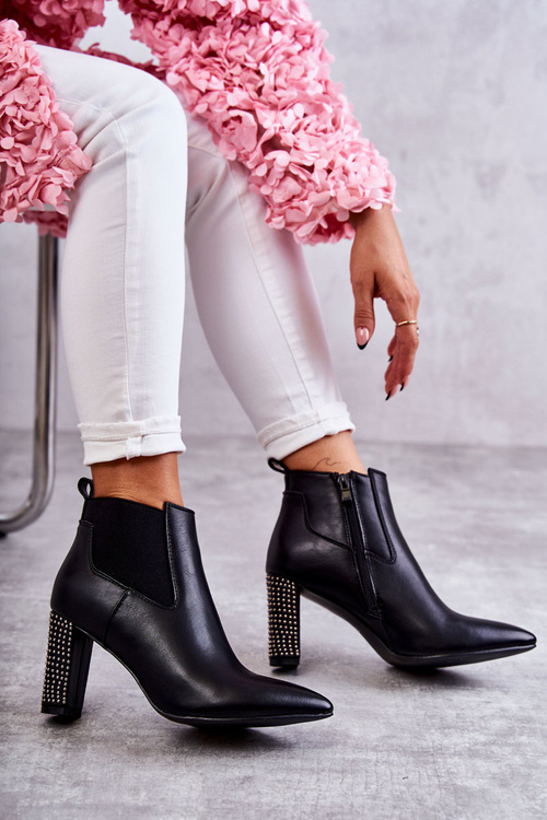 Елегантні черевики на постінці з форсунками Black Elinor