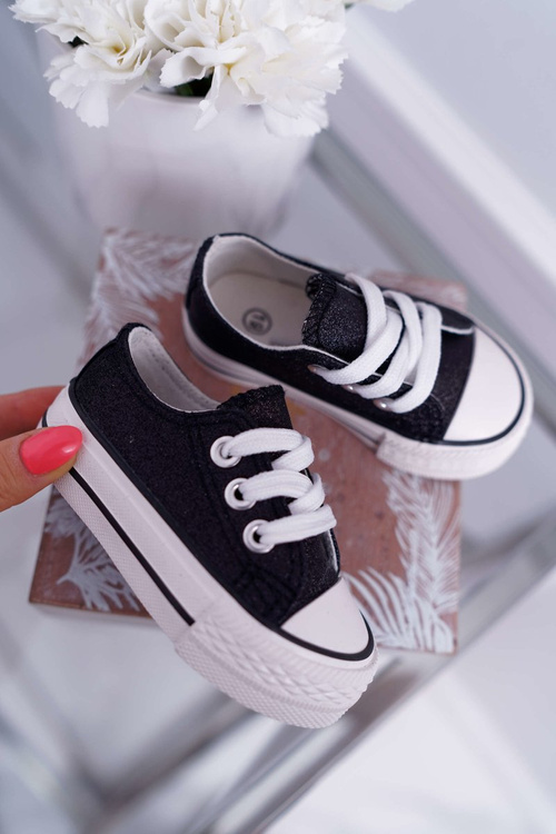 Дитячі блискучі кросівки Black Misty