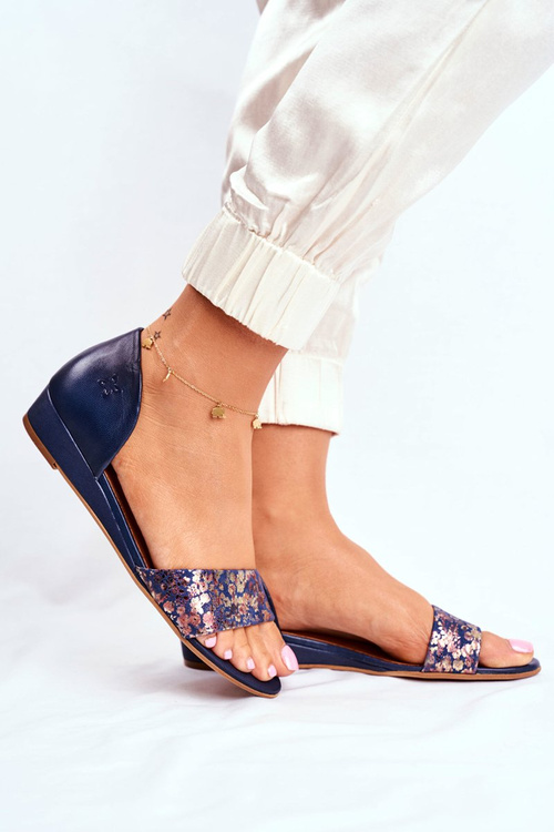 Шкіряні сандалі Maciejka 1971-50 Темно-сині