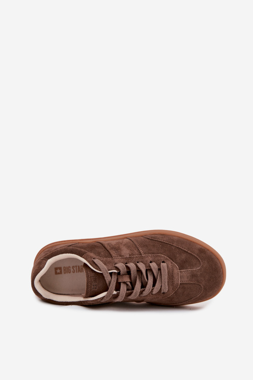 Жіночі замшеві кросівки Big Star SS274676 HI-POLY SYSTEM Коричневі