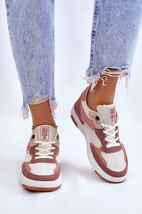 Жіноче спортивне взуття Sneakers Big Star LL274438 Pink-White