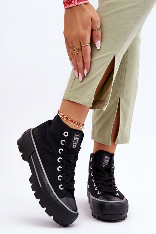 Високі кросівки на платформі Big Star LL274155 Чорні