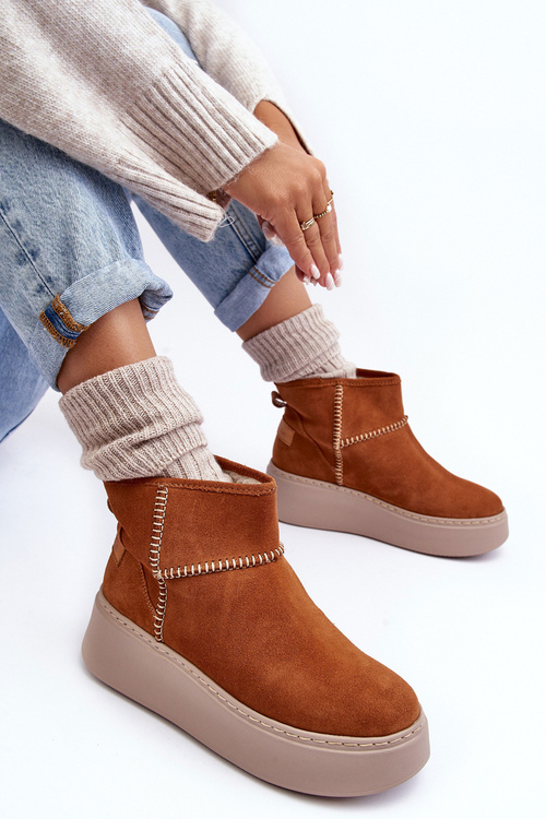 Жіночі замшеві зимові черевики Maciejka 06257-29 Коричневі