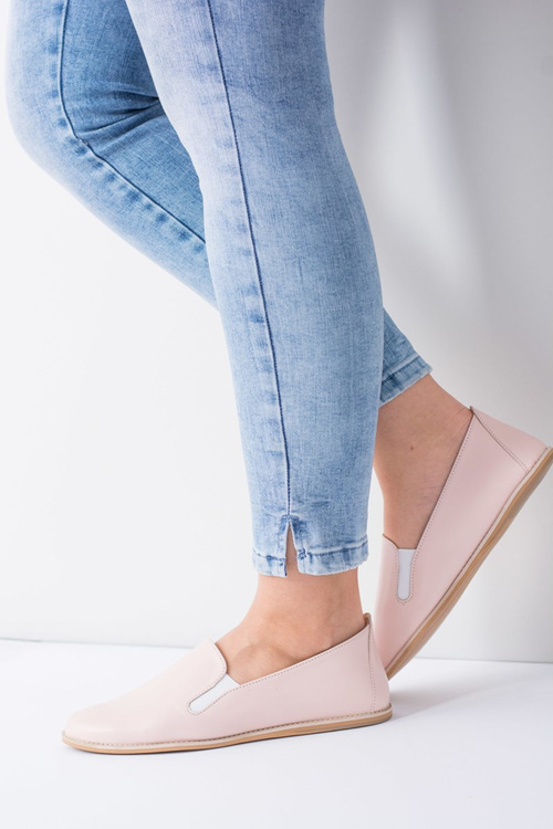 Рожеві пастельні жіночі балетки зі шкіри Fresca