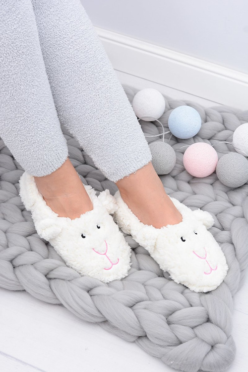 Жіночі домашні тапочки SOXO Doggies білі