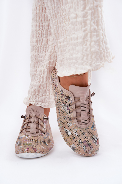 Жіночі Черевики З Природної Шкіри З Малюнком Artiker 56C2689 Бежеві