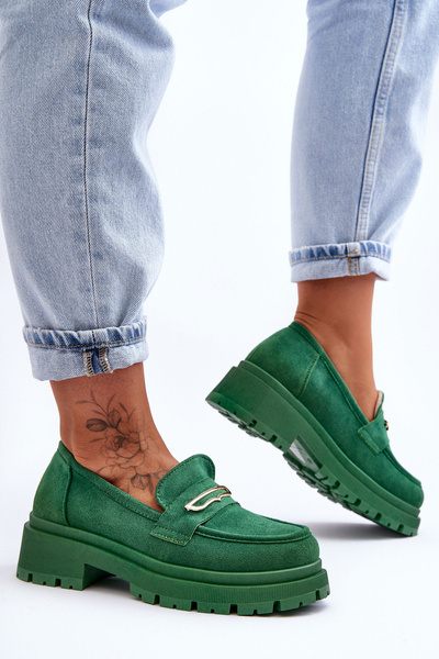 Жіночі замшеві мокасини сліпони Green Pure Love