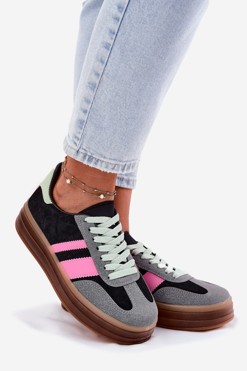 Низькі Кросівки На Платформі Чорні Ovivene