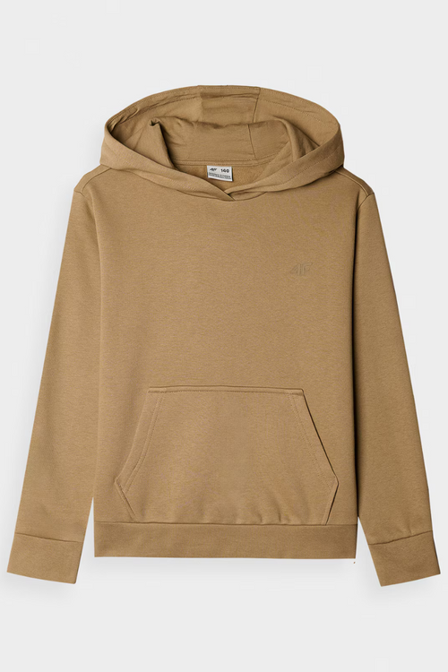 Толстовка без застібки для дівчат однотонна бежева 4F 4FJWMM00TSWSF1316-83S