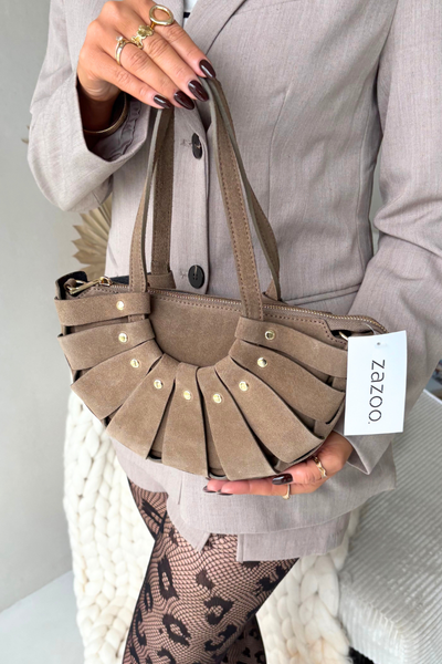 Сумка з натуральної замші бежова Marivane