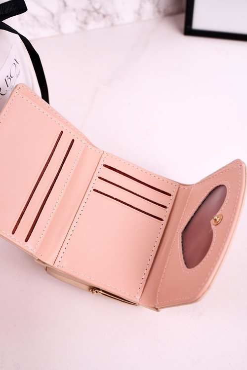 Маленький жіночий гаманець на гачку MILANO світло-рожевий