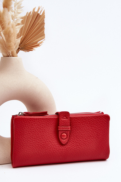 Жіночий просторий червоний гаманець Aenima